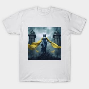 Statue of freedom with Ukraine colors T-Shirt